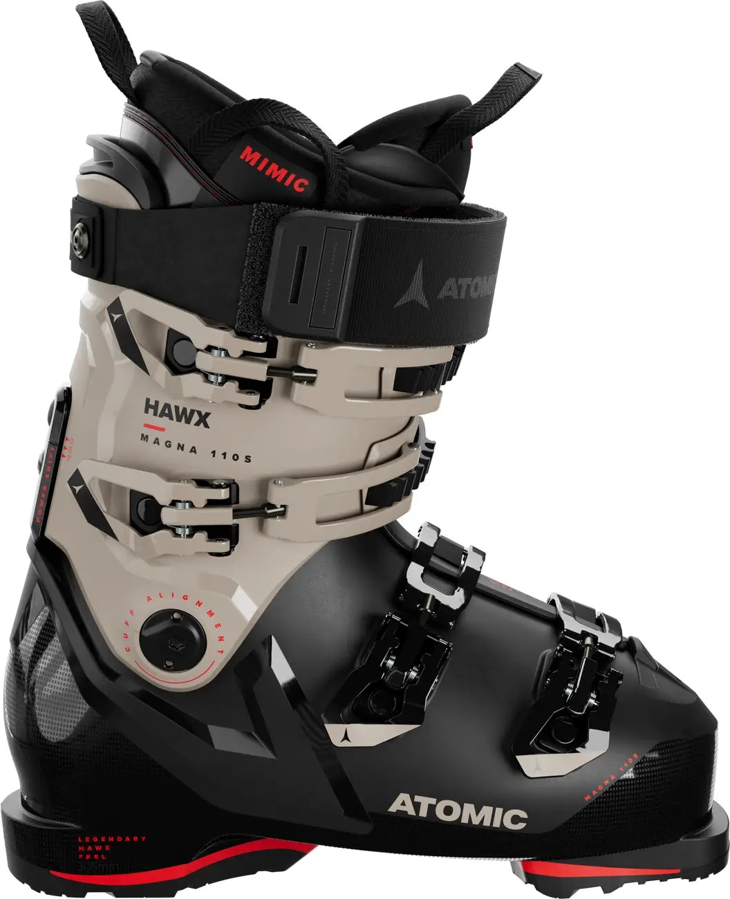 Atomic Hawx Magna 110 S Ski Boots 2025 alpine ski boot -- outside profile view at Willis Ski and Board Pittsburgh
