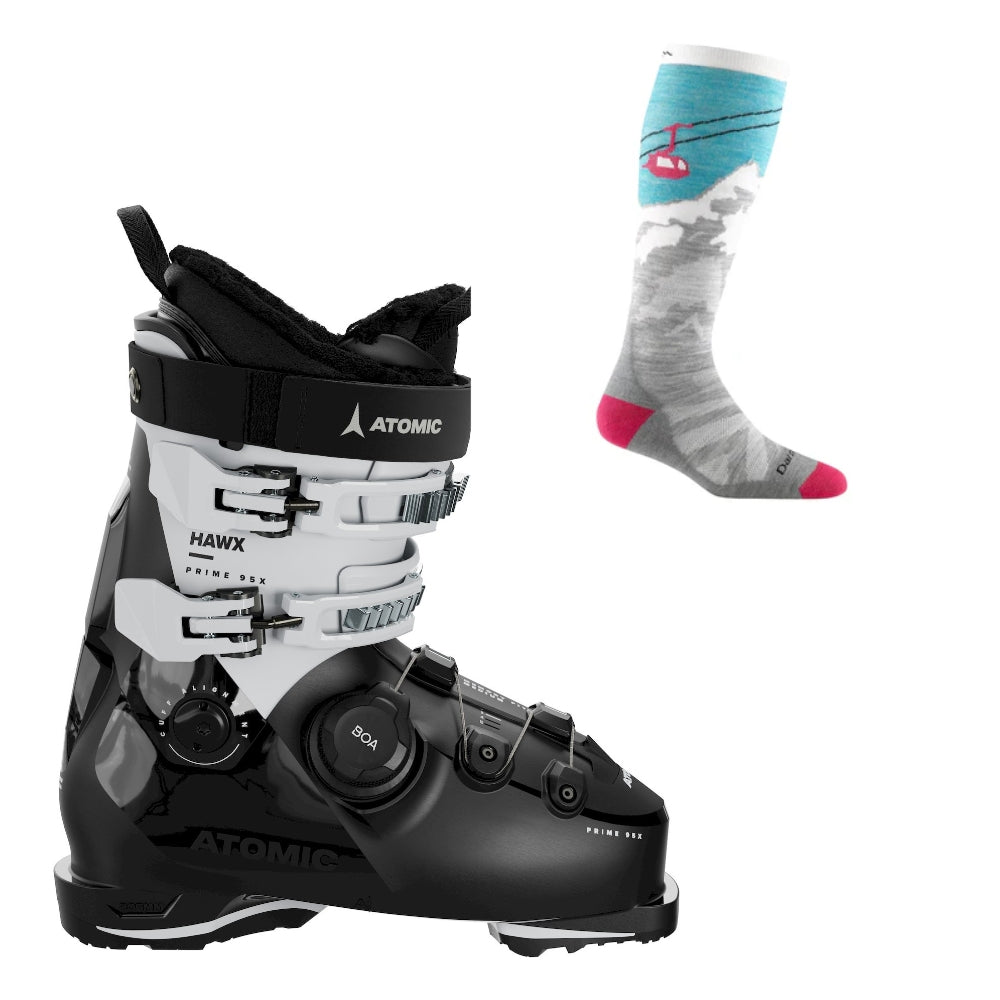 This is an image of Atomic Hawx Prime 95X BOA W GW Boots Package with Yeti Sock