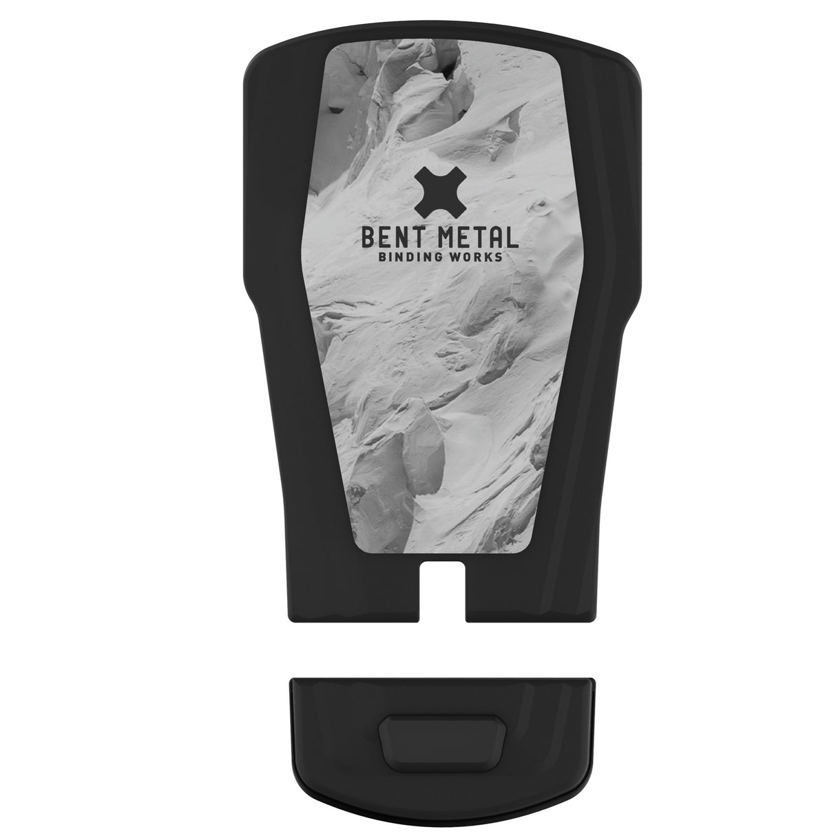 Bent Metal Lightning Supermatic Snowboard Bindings 2026 snowboard binding -- White Med colorway top view showing highback