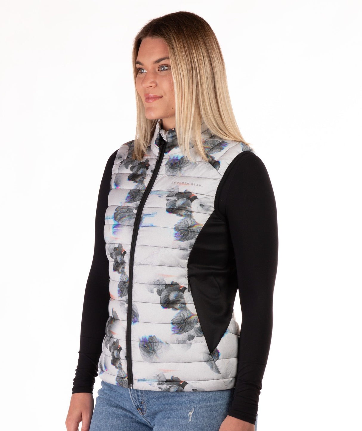 Boulder Gear Zeal Puffy Womens Vest 2026 product -- X colorway product view at Willis Ski and Board Pittsburgh