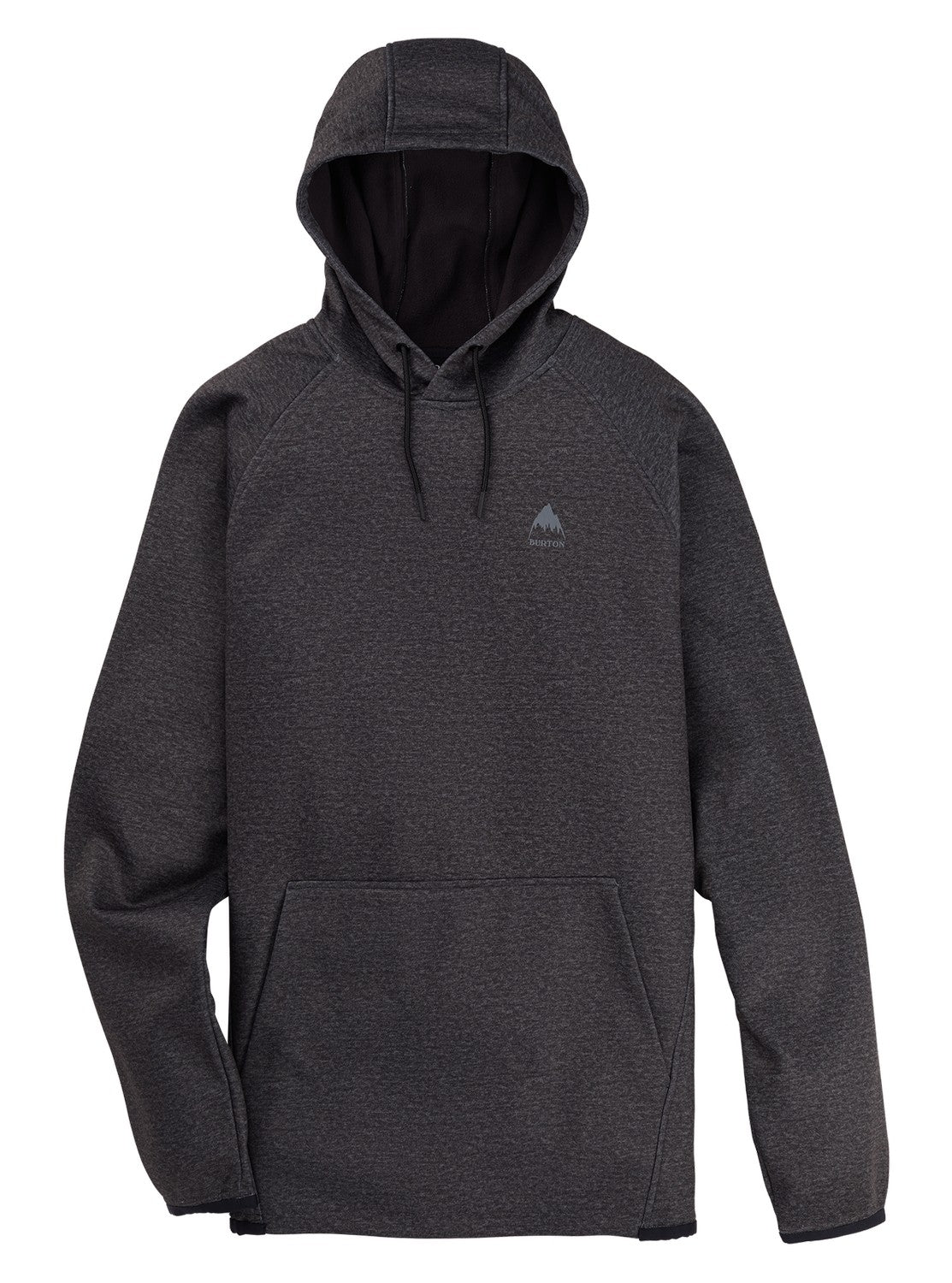 Burton Crown Weatherproof Mens Pullover mid layer -- front view on model showing mid layer insulation