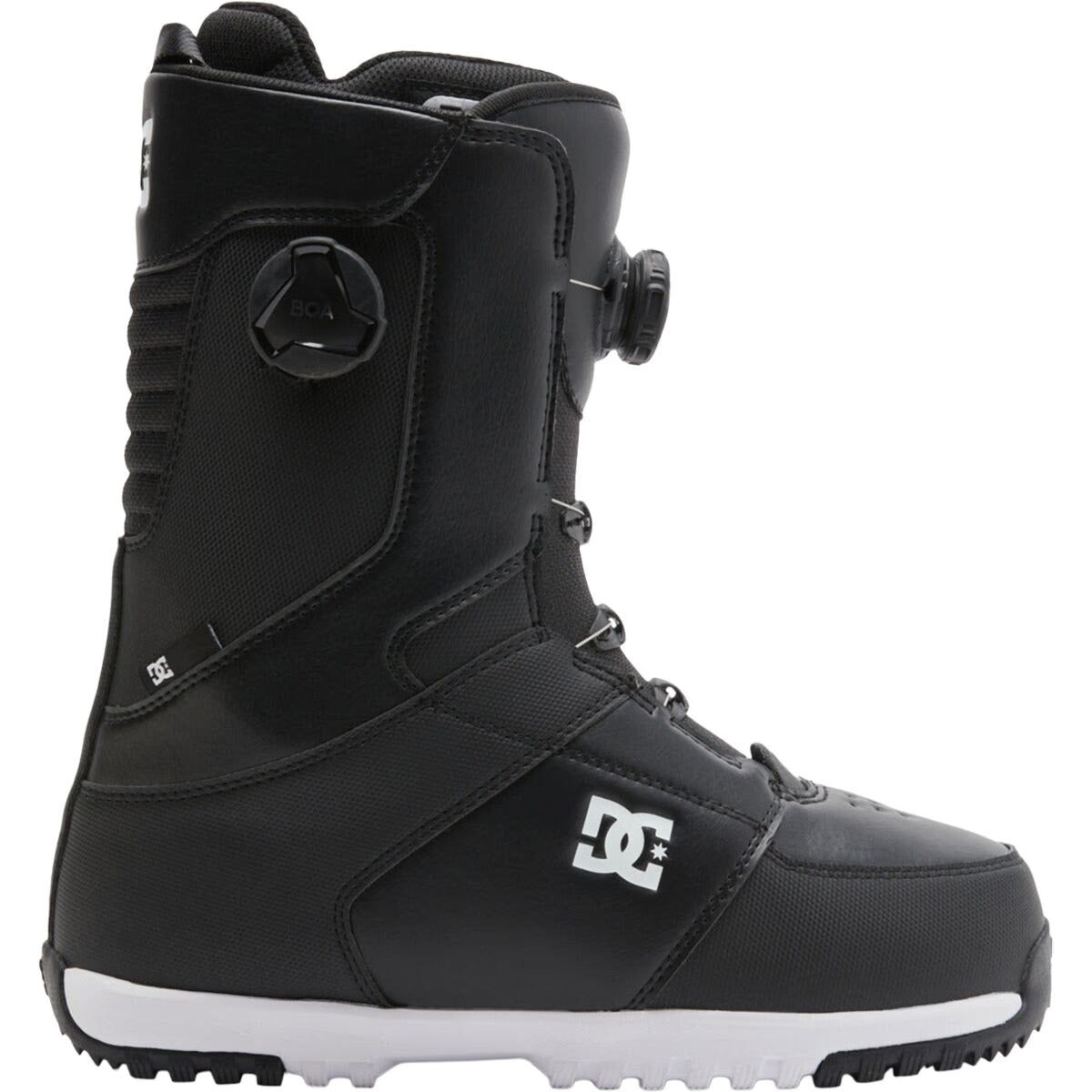 Dc Control Snowboard Boots 2026 snowboard boot -- Black White colorway outside profile showing lacing closure