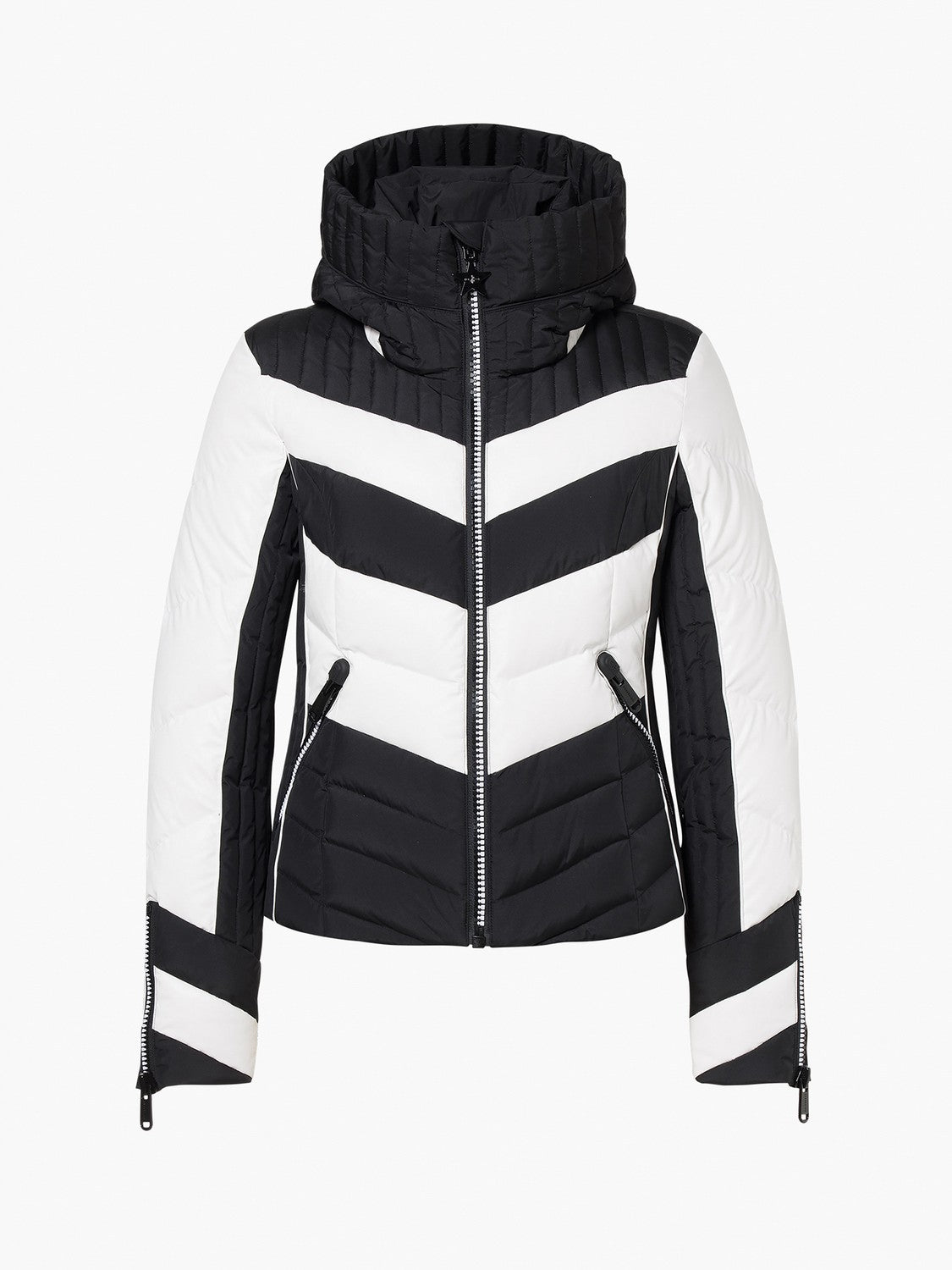 Goldbergh Valanga Womens Jacket 2026 ski jacket -- front view on model showing insulated shell and hood at Willis Ski and