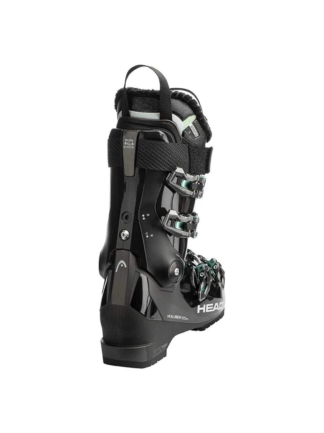 Head Kaliber 85 W Ski Boots 2026 alpine ski boot -- Black colorway inside profile view