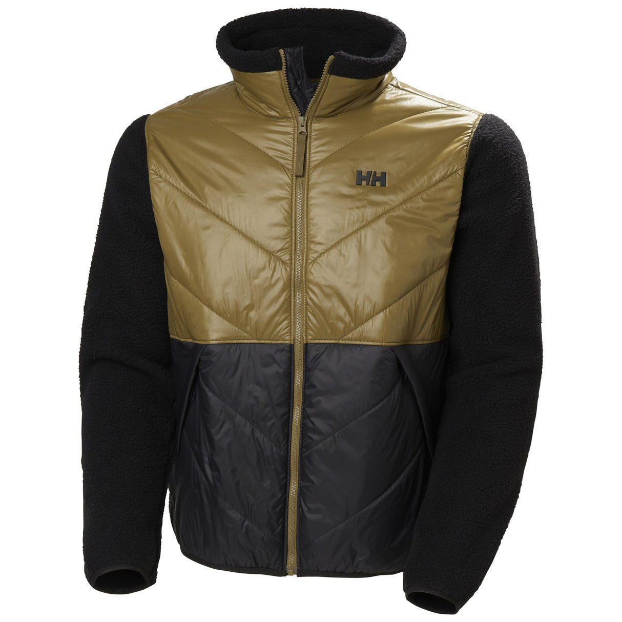 Helly Hansen Village Hybrid Mens Jacket 2026 ski jacket -- front view on model showing insulated shell and hood at Willis