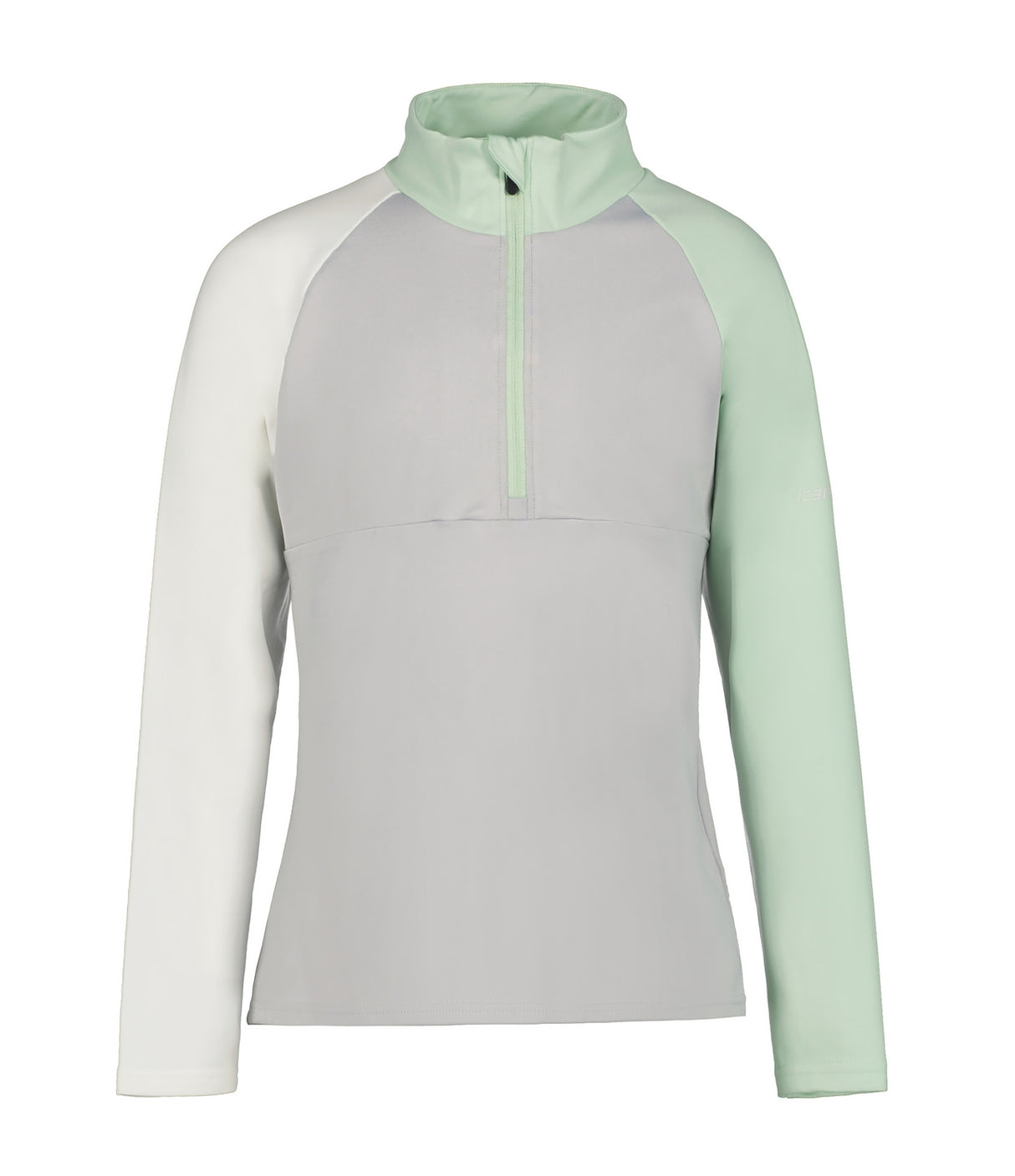 Icepeak Laon Junior Fleece mid layer -- front view on model showing mid layer insulation
