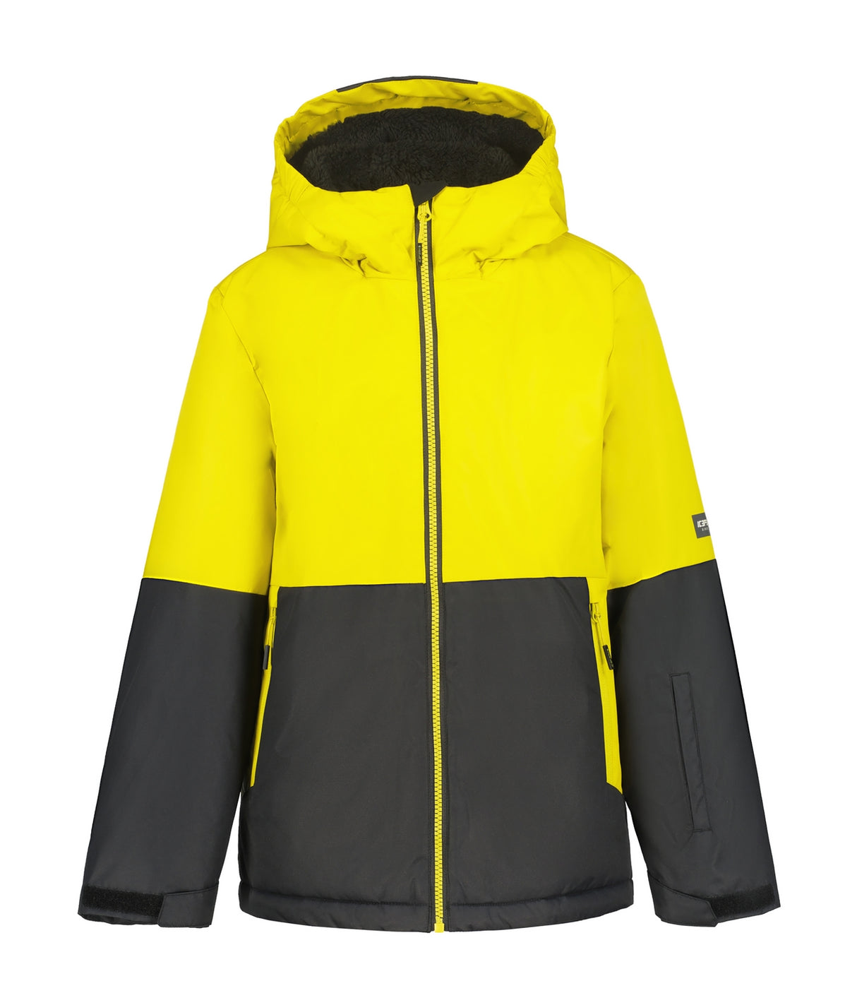Icepeak Latimer Junior Jacket 2026 ski jacket -- front view on model showing insulated shell and hood at Willis Ski and