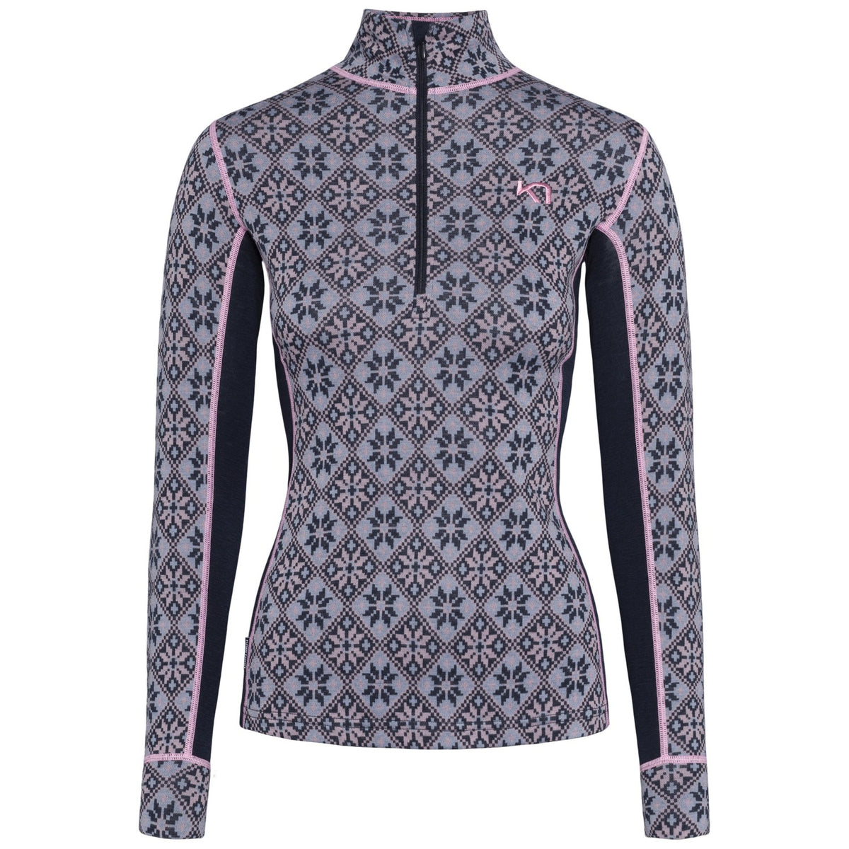 This is an image of KariTraa Rose Half Zip Womens Top 2026