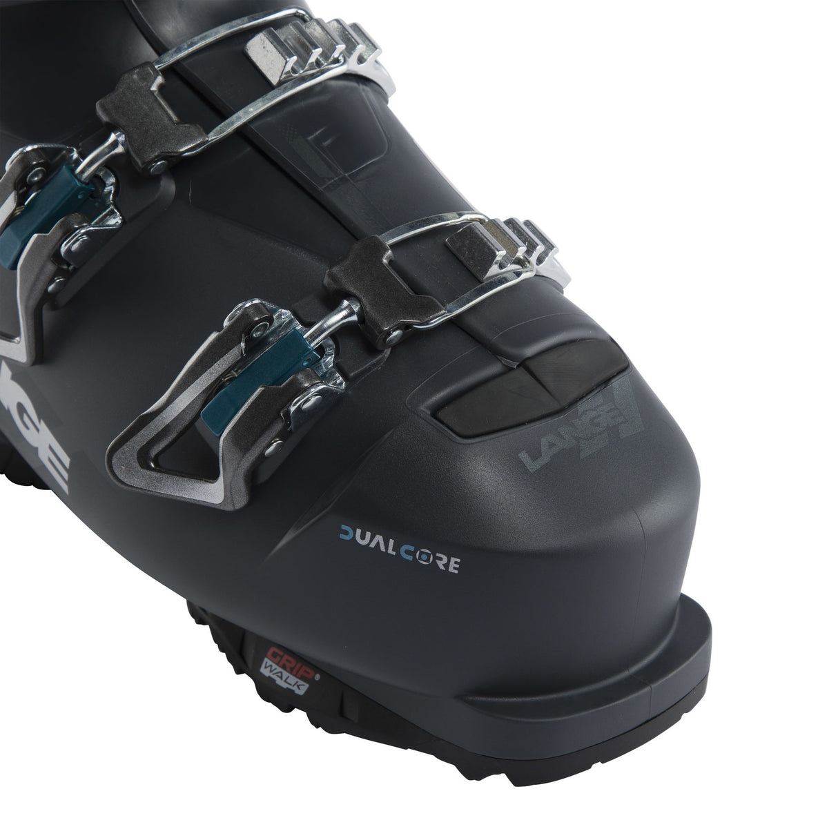 Lange Lx 75 Womens Ski Boots women's ski boot -- sole and toe lug detail in grey colorway