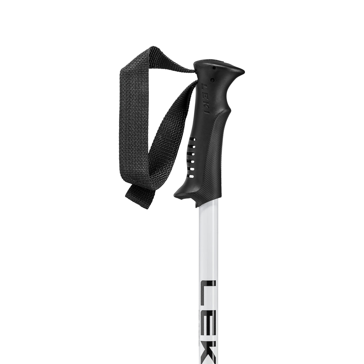 Leki Sentinel Ski Poles ski pole -- Black White colorway full length view