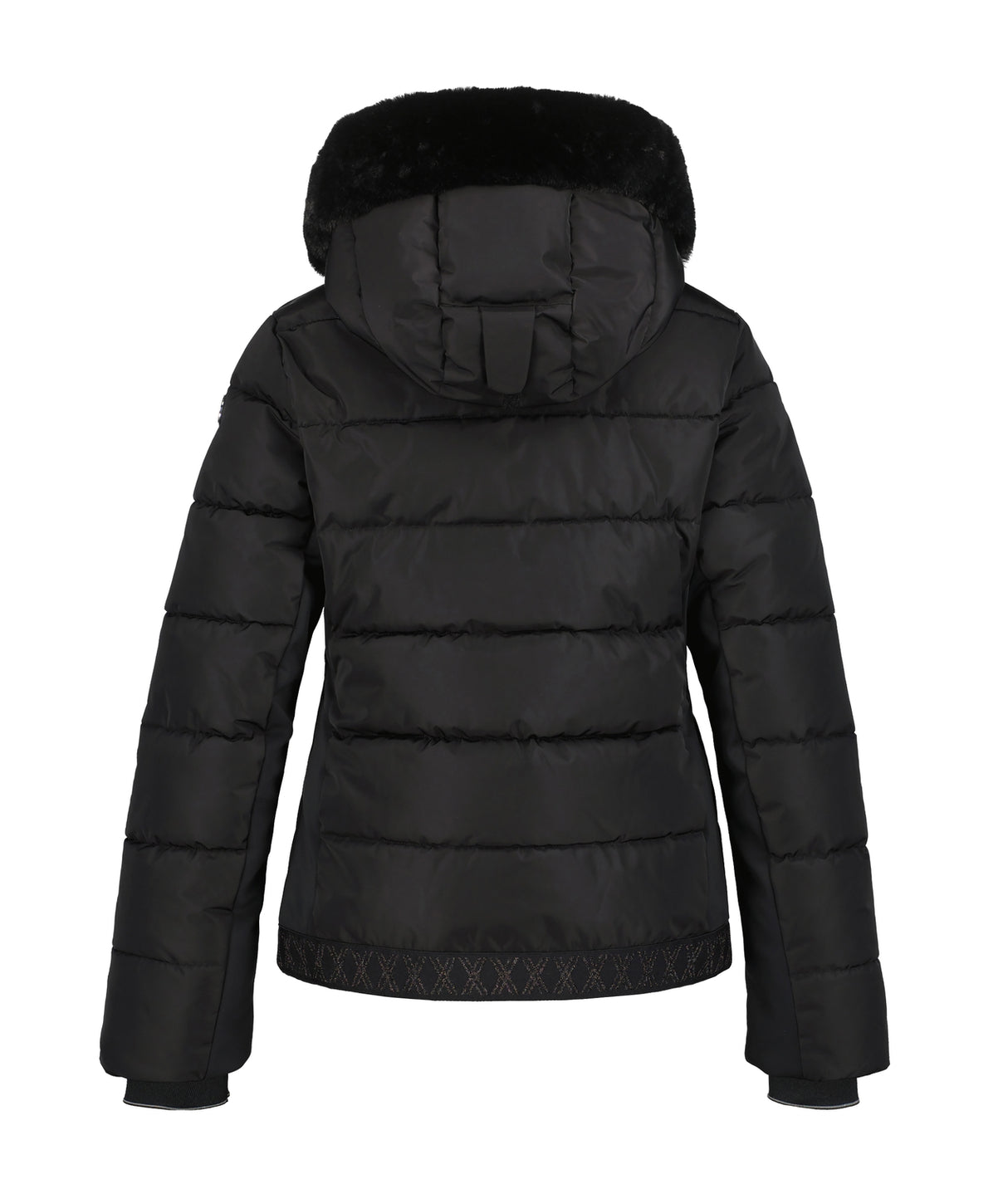 Luhta Salmivaara Womens Jacket 2026 ski jacket -- Basic Black colorway outside profile showing zippered pockets and seams