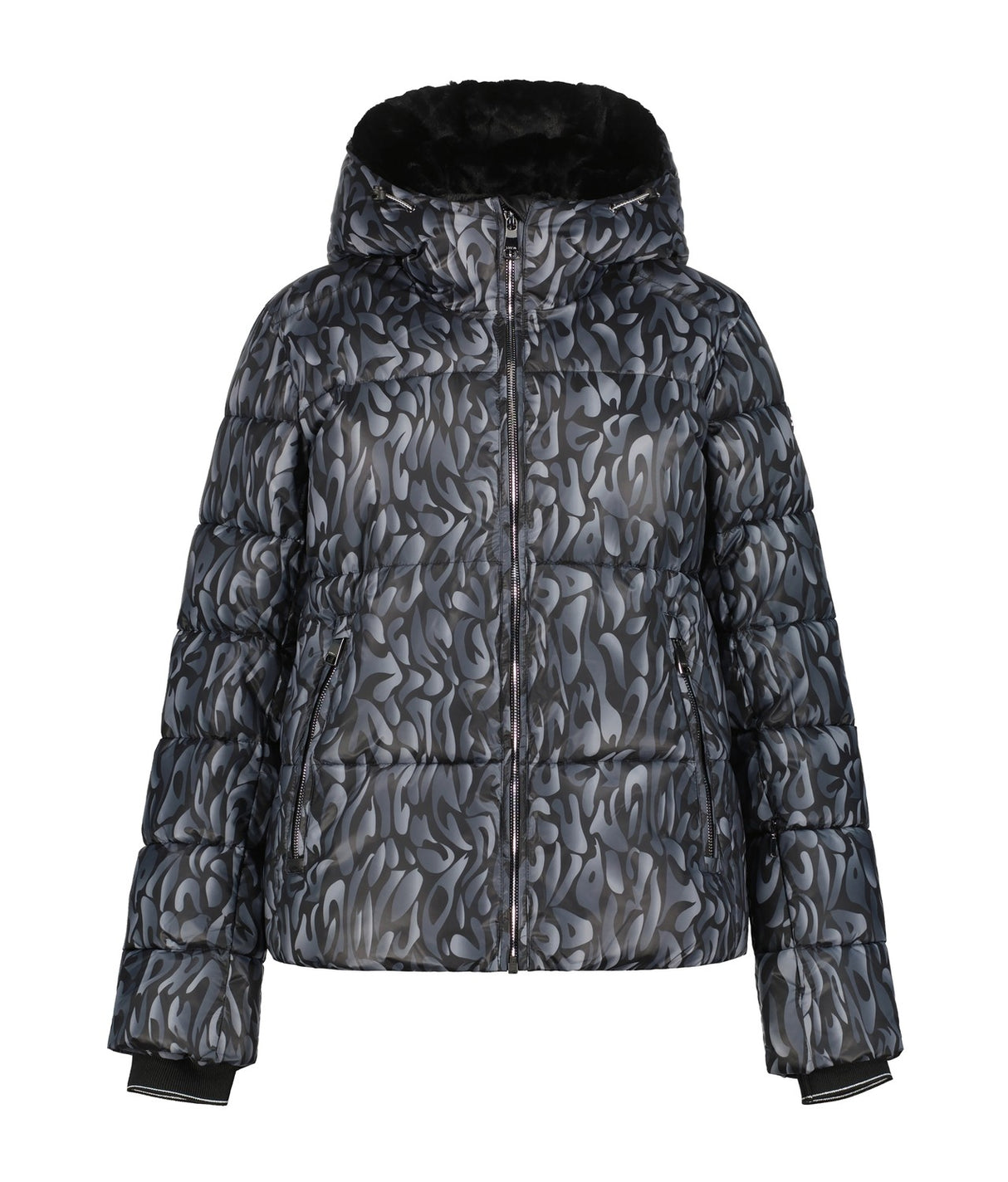 Luhta Suomutunturi Womens Jacket 2026 ski jacket -- front view on model showing insulated shell and hood at Willis Ski and