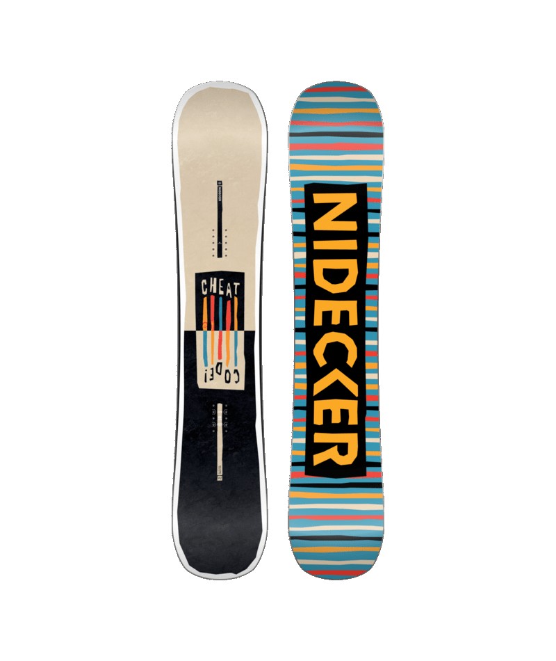 Nidecker Cheat Code Snowboard 2026 all-mountain snowboard -- top sheet graphic at Willis Ski and Board Pittsburgh