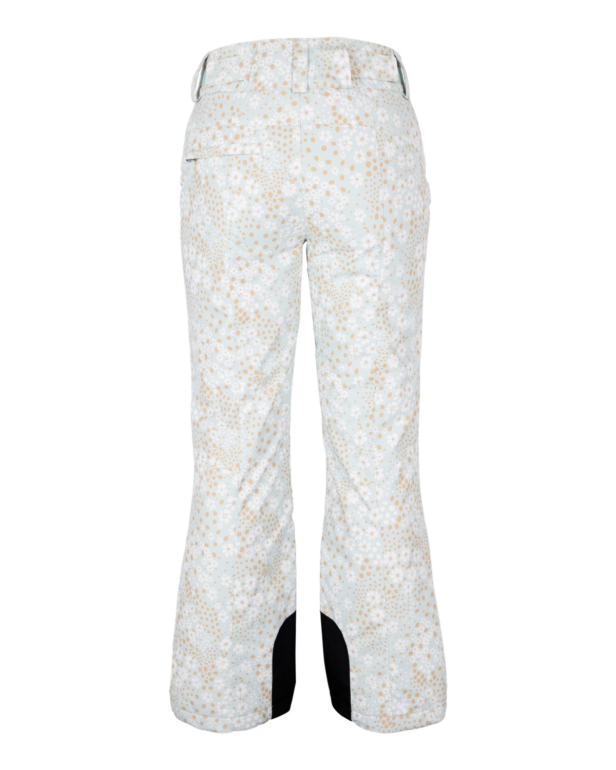 Obermeyer Malta Print Womens Pant 2026 ski pant -- Daylight Meadow colorway front view on model