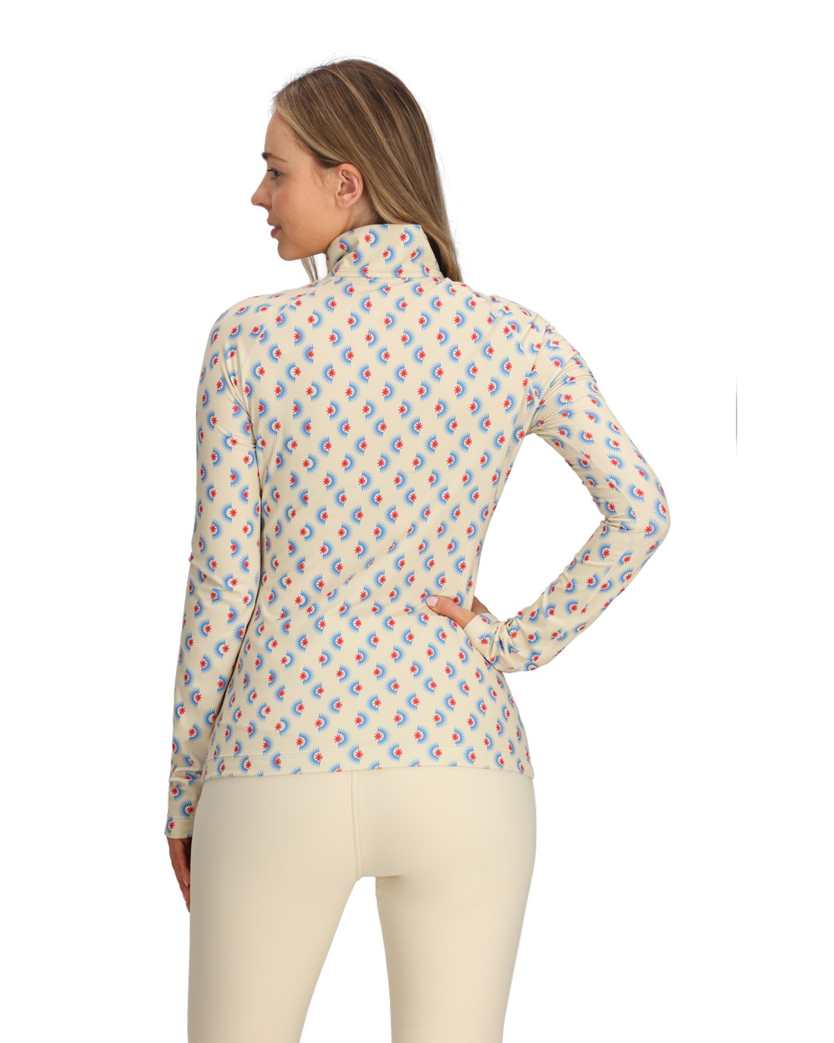 Obermeyer Oly Womens Zip Top 2026 product -- Bali Sun colorway alternate angle