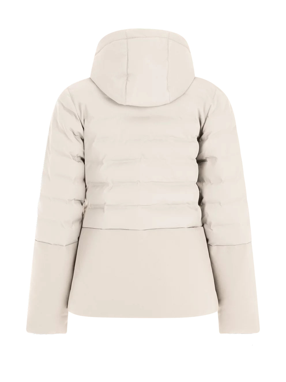 Protest Hazely Womens Jacket 2026 ski jacket -- Kit Off White colorway detail view of hood lining and wrist cuff design
