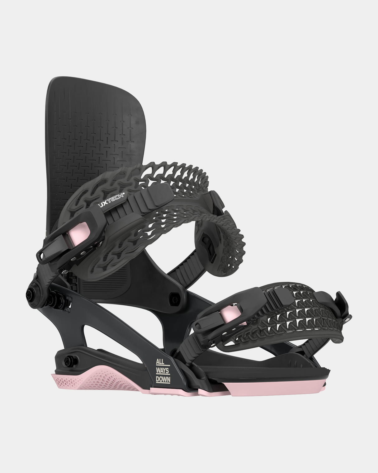 Rome Brass Snowboard Bindings snowboard binding -- top view showing highback and strap detail at Willis Ski and Board