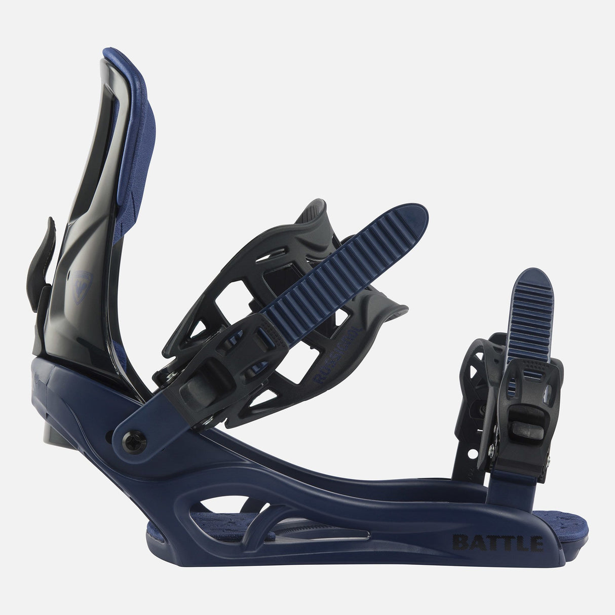 Rossignol Battle Snowboard Bindings snowboard binding -- top view showing highback and strap detail at Willis Ski and Board