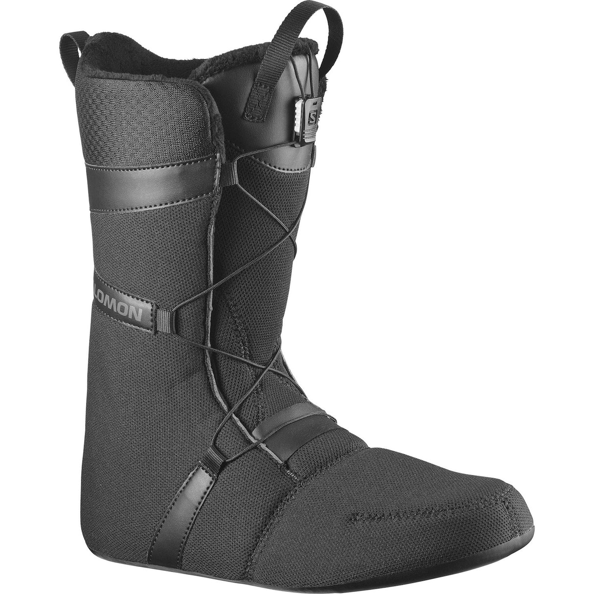 Salomon Launch Boa Sj Snowboard Boots snowboard boot -- Black colorway lacing system detail
