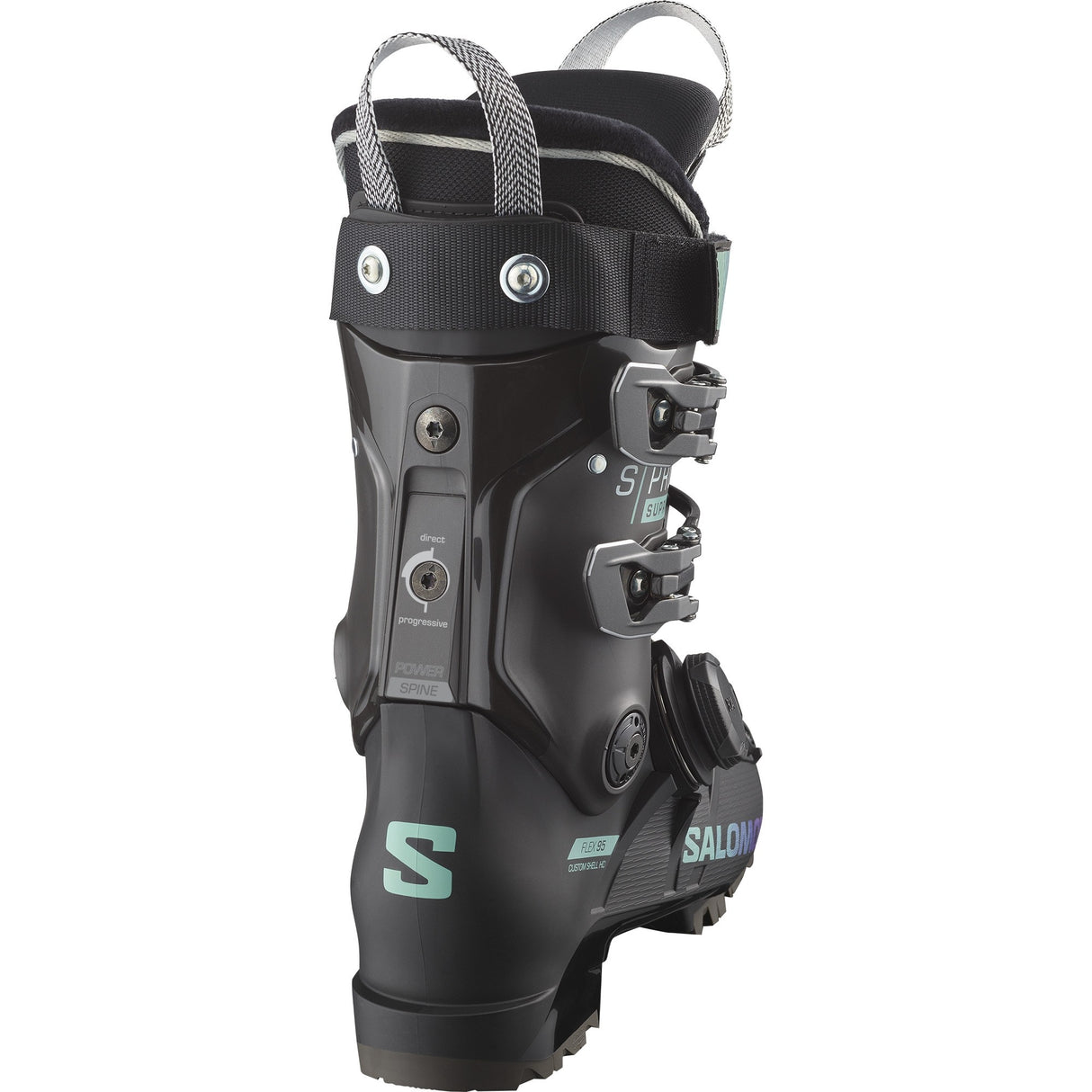 Salomon S Pro Supra Boa 95 W Boots product -- Blk Beluga Spea colorway product view