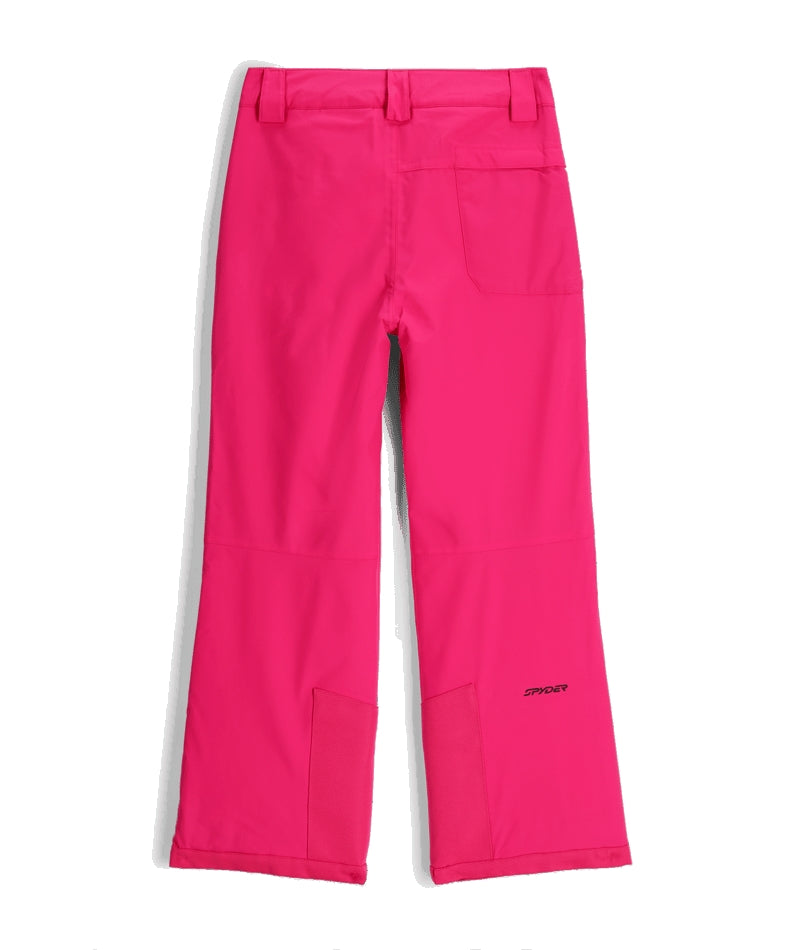 Spyder Revel Junior Pant ski pant -- Pink colorway front view on model