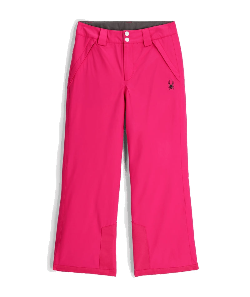 Spyder Revel Junior Pant ski pant -- front view on model showing insulated ski pant at Willis Ski and Board Pittsburgh