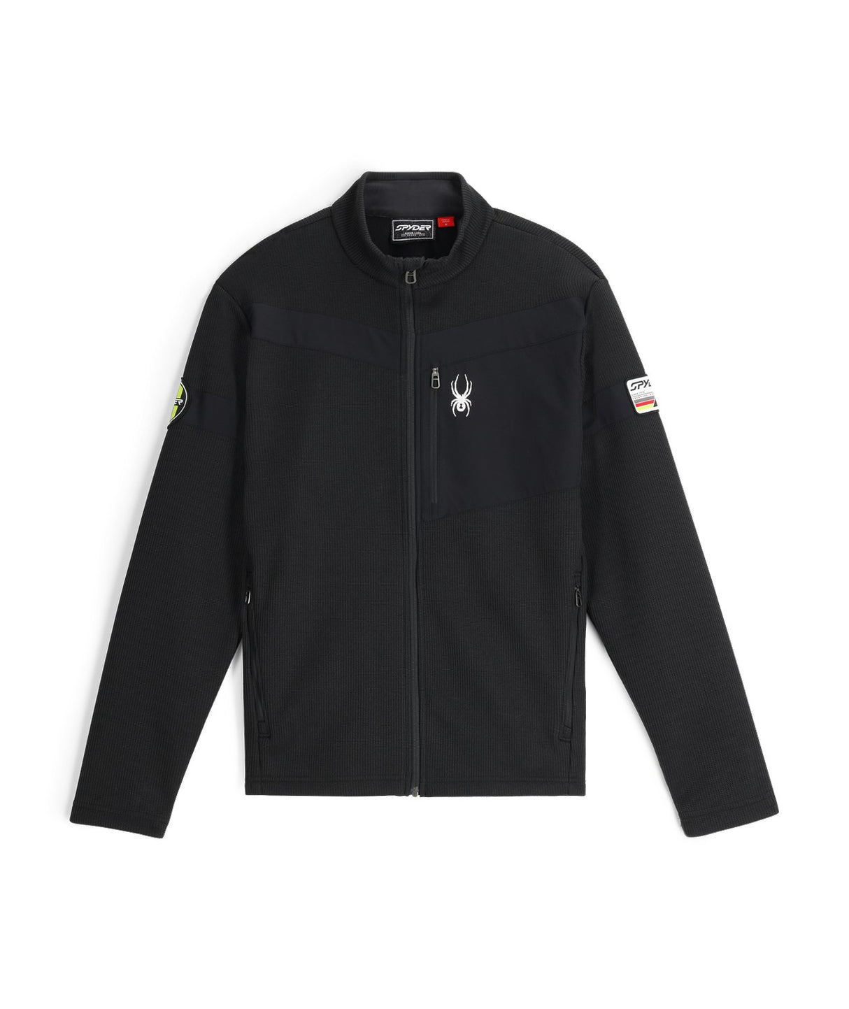 Spyder Wengen Bandit Mens Jacket 2026 ski jacket -- front view on model showing insulated shell and hood at Willis Ski and