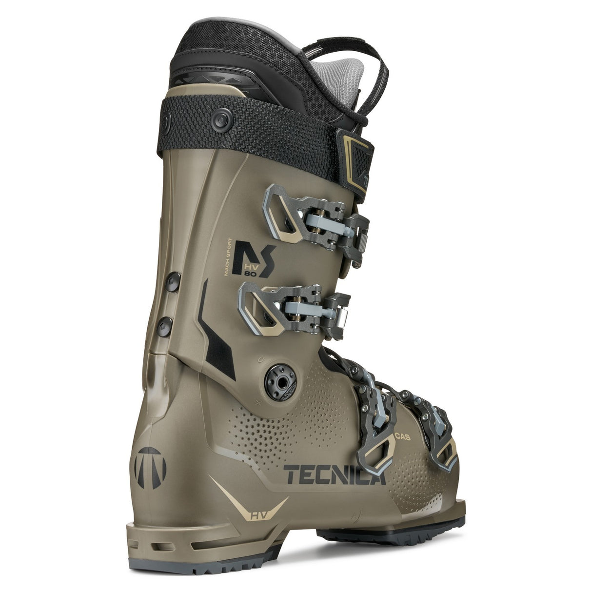 Tecnica Mach Sport Hv 80 Ski Boots 2026 alpine ski boot -- Transition Grey colorway liner detail showing heat-mold zones