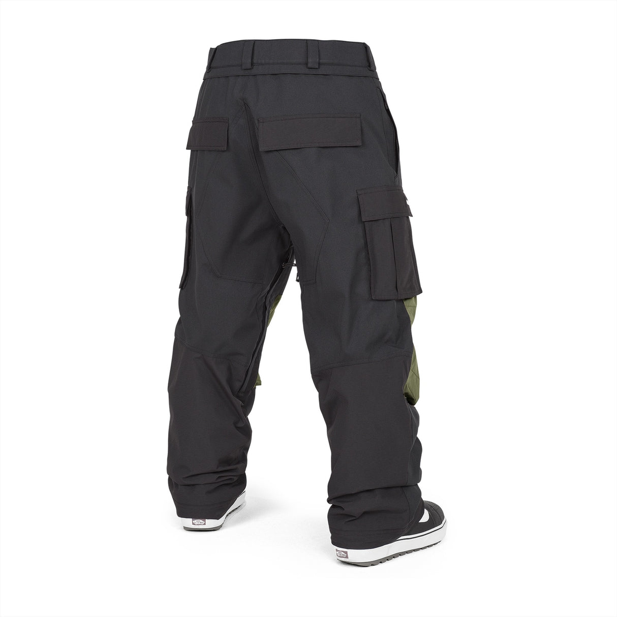 Volcom Nwrk Baggy Mens Pant ski pant -- Black colorway front view on model