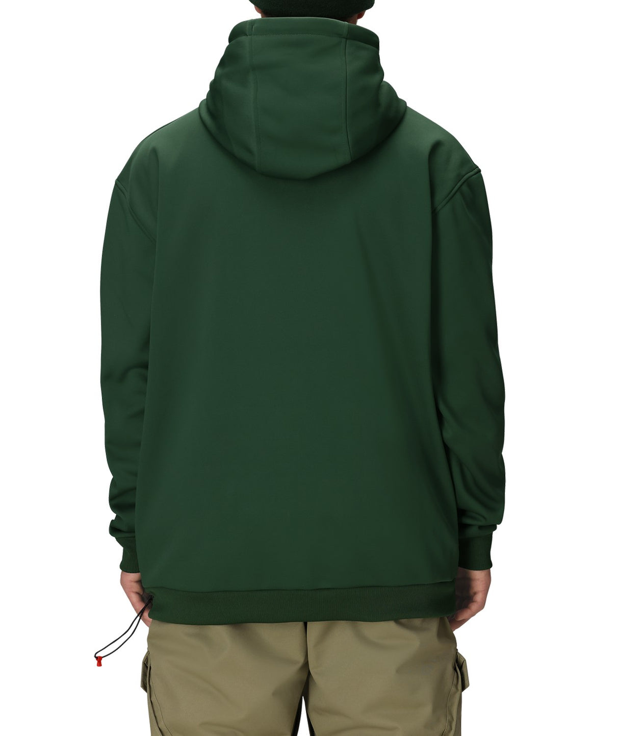 686 Bonded Fleece Zip Mens Hoody 2026 mid layer -- Moss Green colorway front view on model