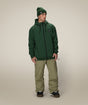 686 Bonded Fleece Zip Mens Hoody 2026 mid layer -- Moss Green colorway back view