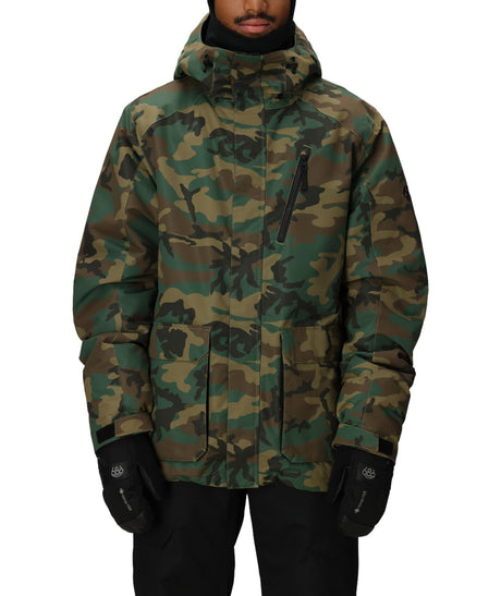 686 Nightline Mens Jacket 2026 ski jacket -- front view on model showing insulated shell and hood at Willis Ski and Board