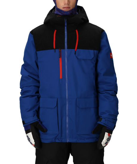 686 Pbr Cooler Mens Jacket 2026 ski jacket -- front view on model showing insulated shell and hood at Willis Ski and Board