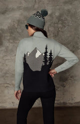 Alp-n-rock Simran Mock Neck Womens Sweater 2026 product -- Silver Blue colorway product view