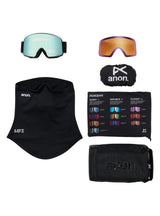 Anon M6s Goggles With Bonus Lens And Mfi Face Mask goggle -- front view showing lens and frame at Willis Ski and Board