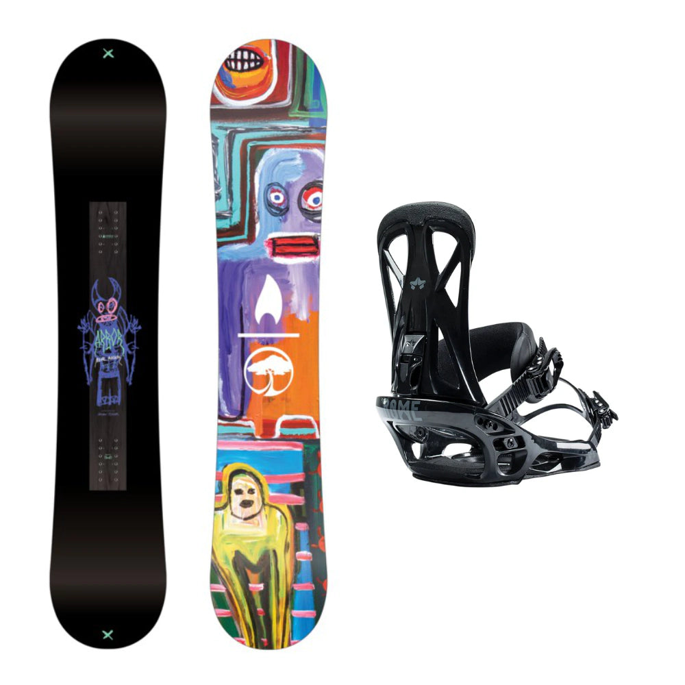 Arbor Metal Machine Snowboard 2026 With Rome United Bindings