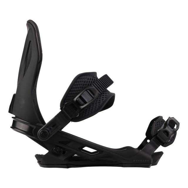 Arbor Cypress Snowboard Bindings snowboard binding -- top view showing highback and strap detail at Willis Ski and Board