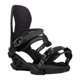 Arbor Cypress Snowboard Bindings snowboard binding -- Blackblack Large colorway top view showing highback and straps