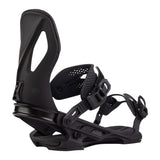 Arbor Cypress Snowboard Bindings snowboard binding -- Blackblack Med colorway top view showing highback and straps