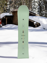 Arbor Formula Decon Snowboard 2026 alpine binding -- Regular colorway top view showing toe and heel piece