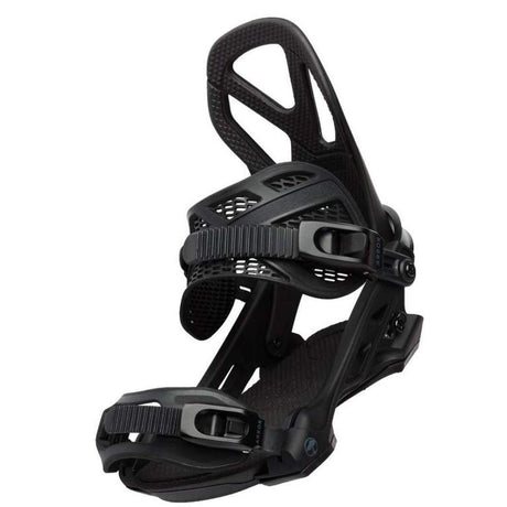 Arbor Hemlock Snowboard Bindings snowboard binding -- top view showing highback and strap detail at Willis Ski and Board
