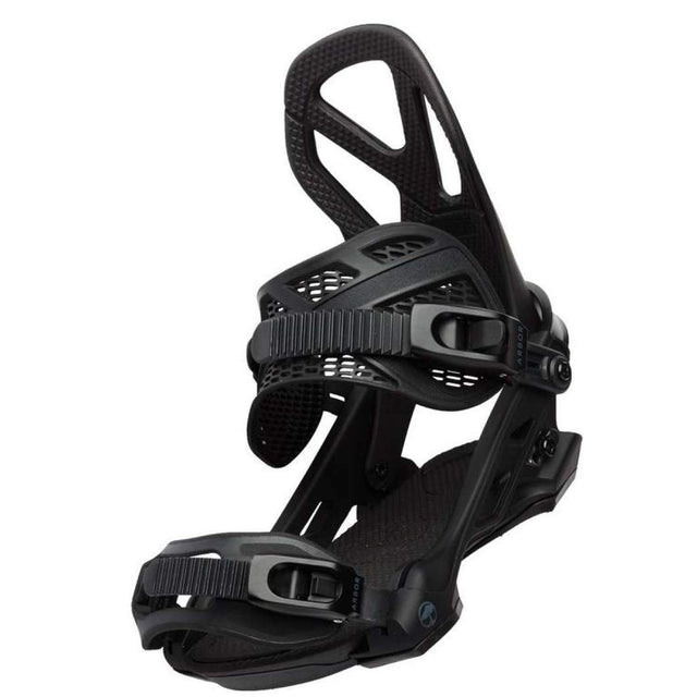Arbor Hemlock Snowboard Bindings snowboard binding -- top view showing highback and strap detail at Willis Ski and Board