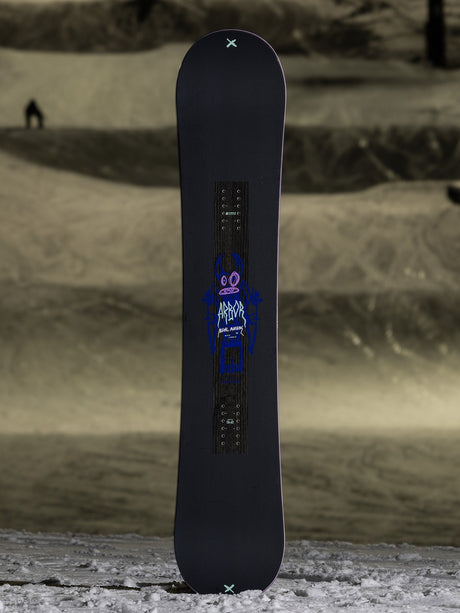 Arbor Metal Machine Snowboard 2026 alpine binding -- Regular colorway top view showing toe and heel piece
