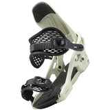 Arbor Spruce Snowboard Bindings snowboard binding -- Off White Med Lg colorway top view showing highback and straps