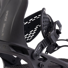 Arbor Spruce Snowboard Bindings snowboard binding -- Black Black Small colorway side profile
