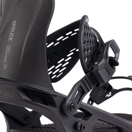 Arbor Spruce Snowboard Bindings snowboard binding -- Black Black Small colorway side profile