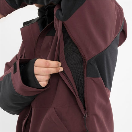 Armada Bergs 2l Insulated Mens Jacket ski jacket -- Sassafras colorway front view on model with hood and cuffs