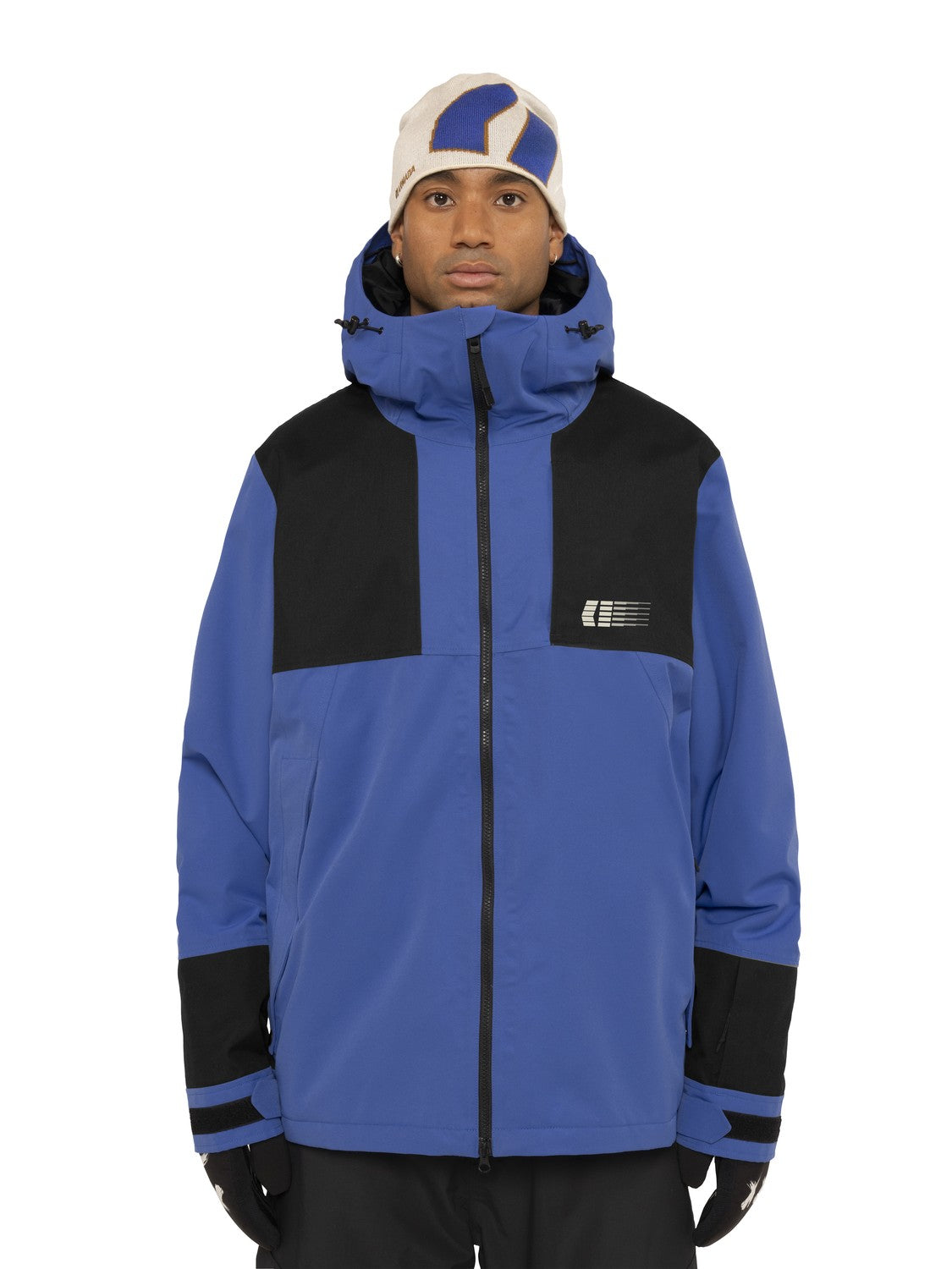 Armada Bergs Mens Jacket 2026 ski jacket -- front view on model showing insulated shell and hood at Willis Ski and Board