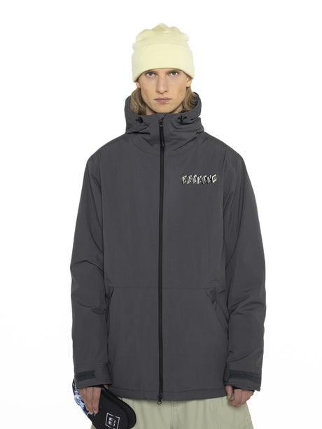 Armada Reedy Mens Jacket ski jacket -- front view on model showing insulated shell and hood at Willis Ski and Board