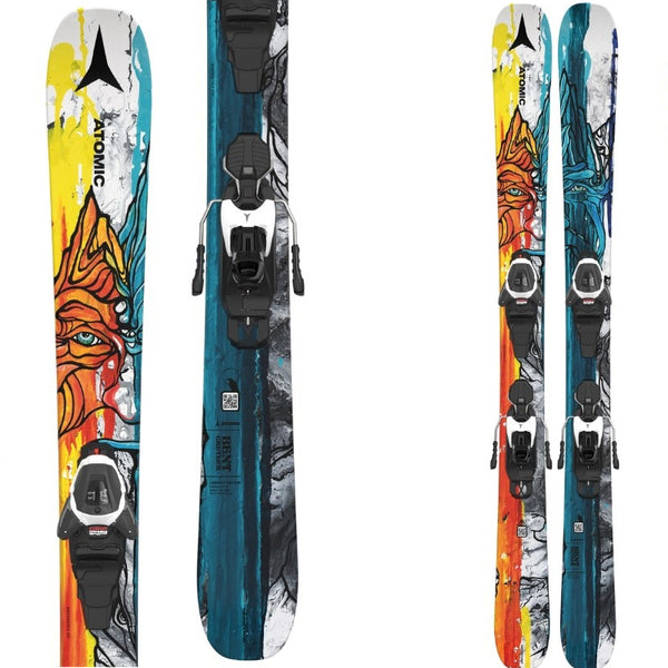 This is an image of Atomic Bent Chetler Mini Skis with L6 Bindings
